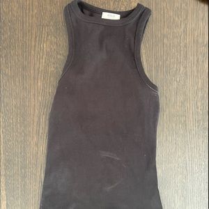 Agolde ribbed tank in black